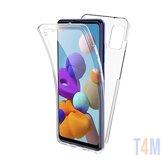 Capa de Silicone 360º para Samsung Galaxy A21s Transparente